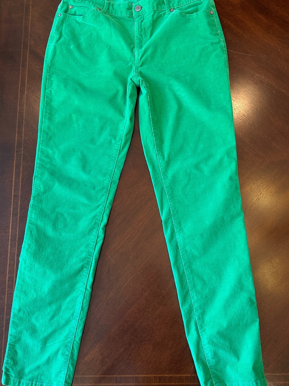 crown & ivy Women’s Emerald Green Corduroy Jeans